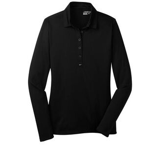 NWT Nike Golf Women's Black Button Down Long Sleeve Shirt Dri fit size M